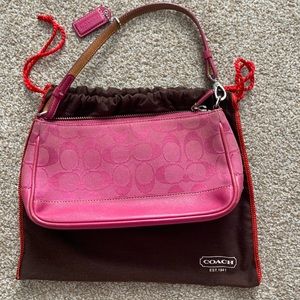 Coach Monogram Baguette Bag Y2K Hot Pink